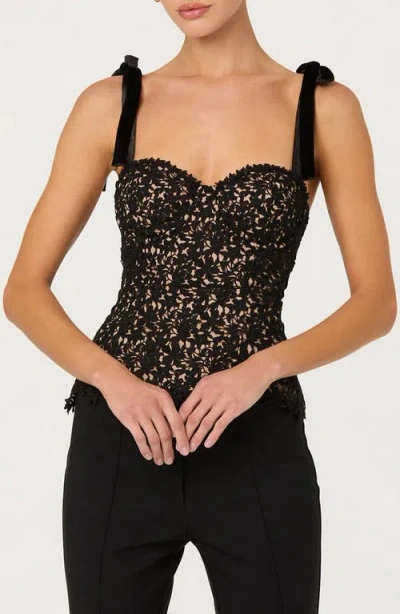 Astr The Label Donne Lace Corset Top In Black
