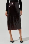 Astr The Label Dova Sequin Midi Skirt In Brown