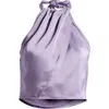 Astr The Label Draped Ruched Satin Top In Lavender