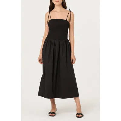 Astr The Label Drop Waist Smocked Midi Dress