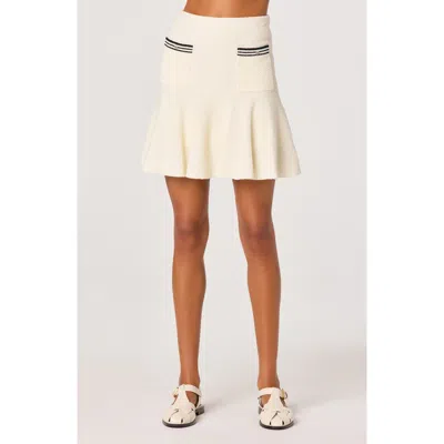 Astr The Label Dynasty Flounce Sweater Skirt In White
