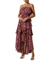 Astr The Label Elena Dress In Purple Floral