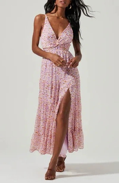 Astr The Label Elsa Floral Maxi Dress In Pink Multi