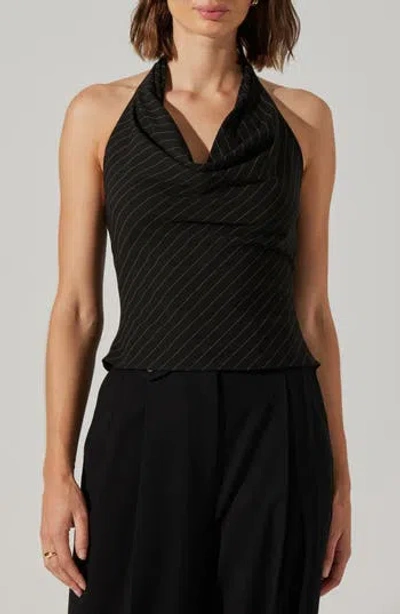 Astr The Label Elsha Halter Top In Black