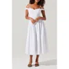 Astr The Label Elvinia Cold Shoulder Midi Dress