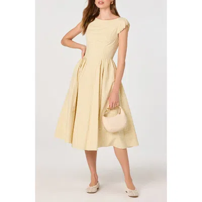 Astr The Label Emalee Check Print A-line Dress In Brown