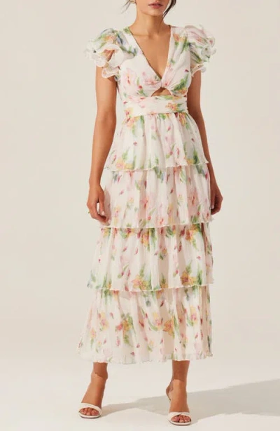 Astr The Label Emporia Tiered Ruffle Dress In White
