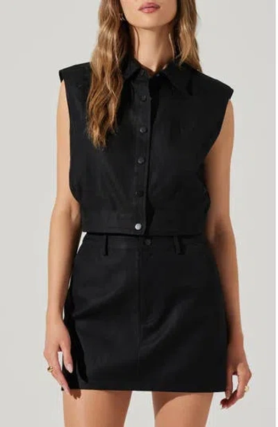 Astr The Label Eula Vest In Black