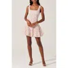 Astr The Label Fable Floral Soutache Minidress In Blush