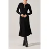 Astr The Label Fallyn Rib Long Sleeve Sweater Dress In Black