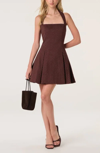 Astr The Label Fit & Flare Minidress In Burgundy