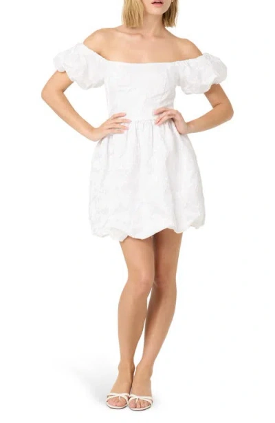 Astr The Label Floral Jacquard Off The Shoulder Minidress