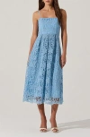 Astr The Label Floral Lace Dress In Blue