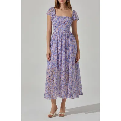 Astr The Label Floral Print Maxi Dress In Purple Floral