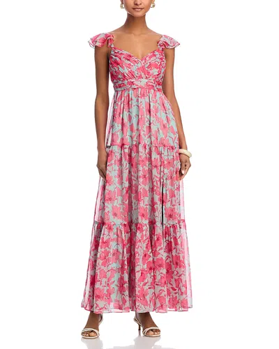 Astr The Label Fritillaria Dress In Pink Aqua