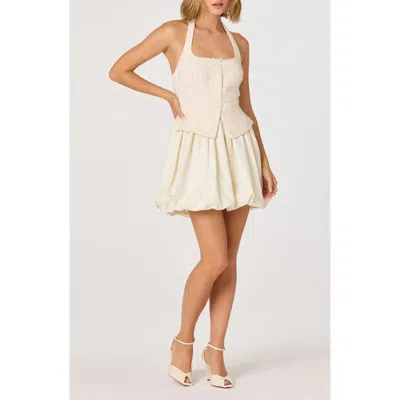 Astr The Label Giavanna Halter Minidress In Neutral
