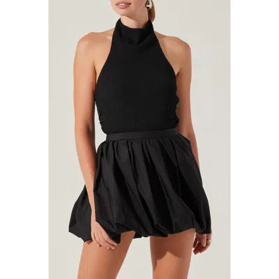 ASTR ASTR THE LABEL GWYNETH SMOCK HALTER TOP