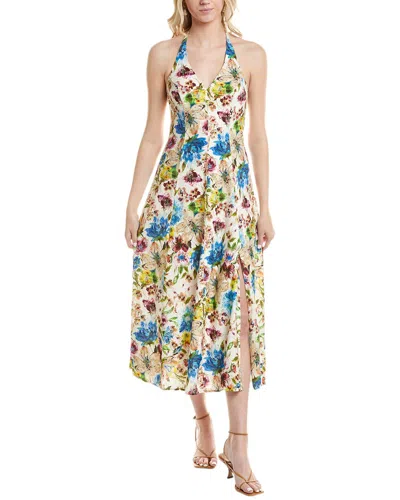 Astr The Label Halter Linen-blend Maxi Dress In White