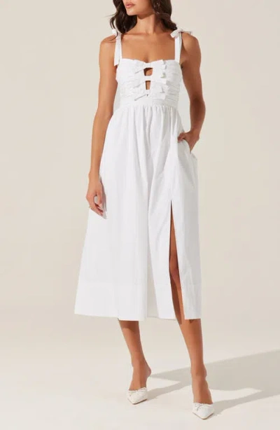 Astr The Label Helia Sleeveless A-line Dress In White