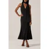 Astr The Label Hilaire Halter Neck Dress In Black