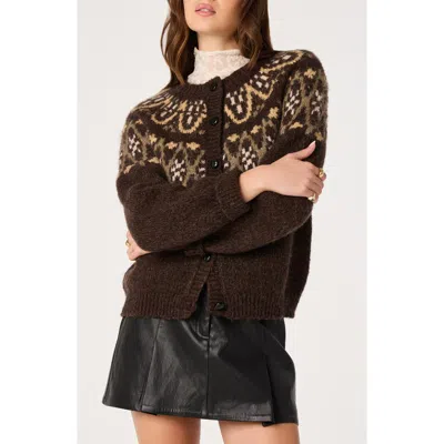 Astr The Label Irene Cardigan In Brown