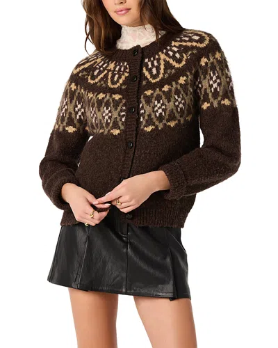 Astr The Label Irene Fair Isle Cardigan In Multi