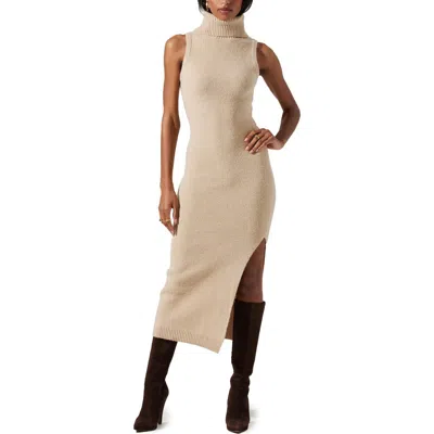 Astr The Label Irina Sleeveless Sweater Dress In Brown