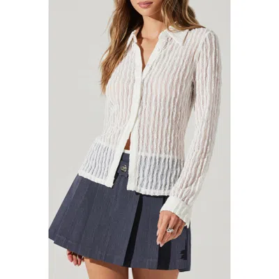 Astr The Label Iryna Button-up Shirt In Off White