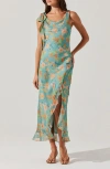 Astr The Label Isabelle Floral Slipdress In Blue