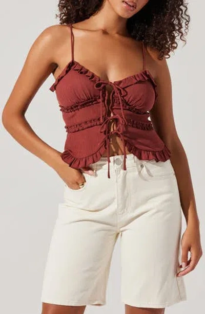 ASTR ASTR THE LABEL ISLAH TIE FRONT CAMISOLE