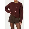 Astr The Label Jackeline Scarf Cardigan In Burgundy
