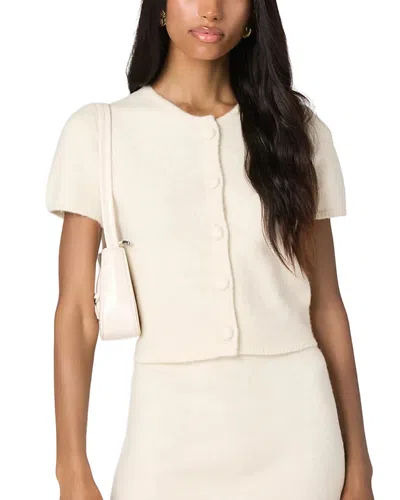Astr The Label Jailyn Short Sleeve Cardigan In Neutral