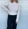 Astr [ The Label] Jaylani Crewneck Sweater In Pink Oatmeal