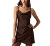 Astr The Label Jenness Mini Slipdress In Brown