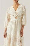 Astr The Label Jesalyn Cutout Detail Eyelet Dress In Cream