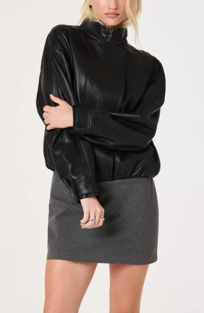 Astr The Label Jett Faux Leather Jacket In Black