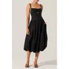 Astr The Label Jevi Sleeveless Bubble Midi Dress In Black