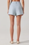 Astr The Label Jhene Pleat Front Shorts In Blue