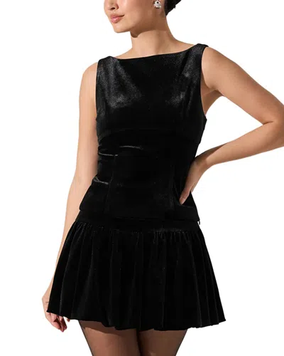 Astr The Label Jinnie Top In Black