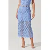 Astr The Label Jonae Floral Appliqué Midi Skirt
