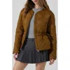Astr The Label Joslyn Diamond Quilted Jacket In Brown