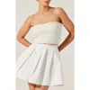 Astr The Label Kai Strapless Knit Crop Top In Cream