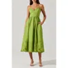 Astr The Label Kaidi Ramie Blend Midi Sundress