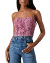 Astr The Label Kalinda Textured Crop Camisole In Mauve