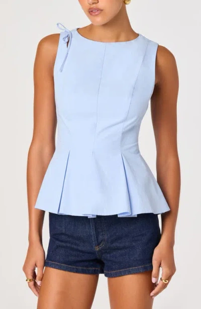 Astr The Label Kalish Sleeveless Peplum Top In Gray