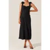 Astr The Label Kateleya Bow Strap Dress In Black