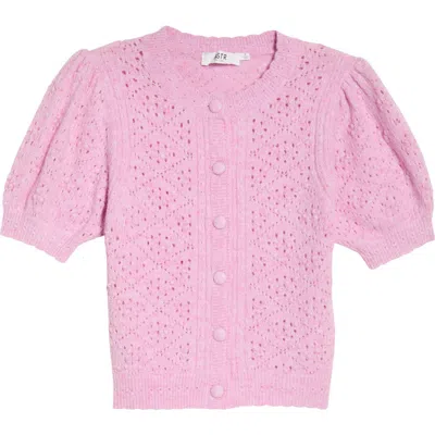 Astr The Label Kaydence Bobble Stitch Cardigan In Pink