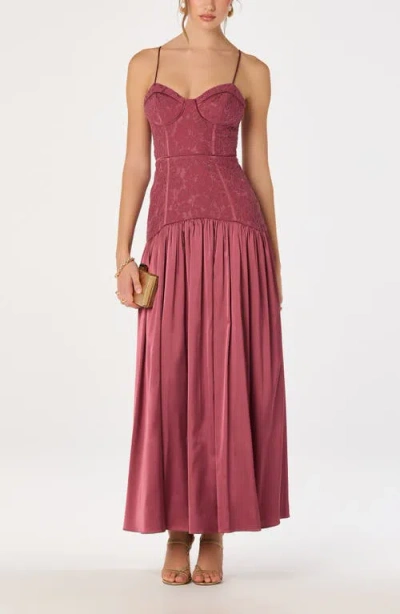 Astr The Label Kaylani Lace Bodice Maxi Dress In Neutral