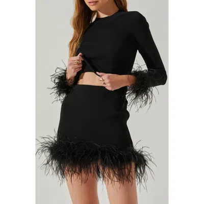 Astr The Label Keily Back Cutout Sweater In Black