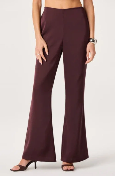 Astr The Label Keona Flare Leg Pants In Burgundy